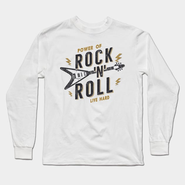 Power of Rock 'N Roll Long Sleeve T-Shirt by CB Creative Images